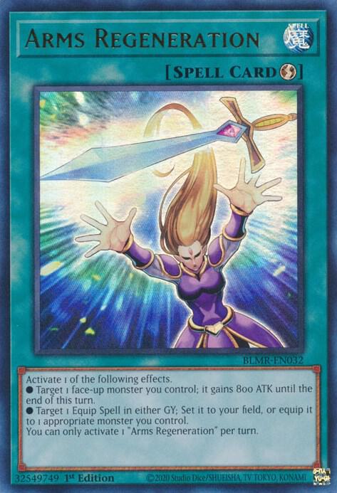 Arms Regeneration BLMR-EN032 card from Battles of Legend: Monstrous Revenge