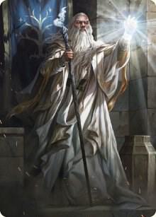 Gandalf the White Art Card 3 card from Art Series: Universes Beyond: The Lord of the Rings: Tales of Middle-earth