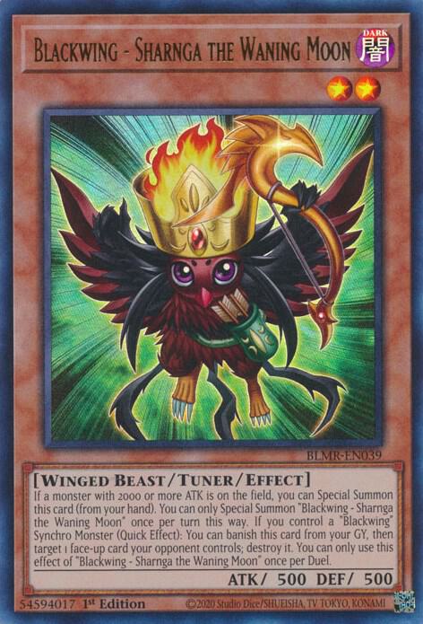 Blackwing - Sharnga the Waning Moon BLMR-EN039 card from Battles of Legend: Monstrous Revenge