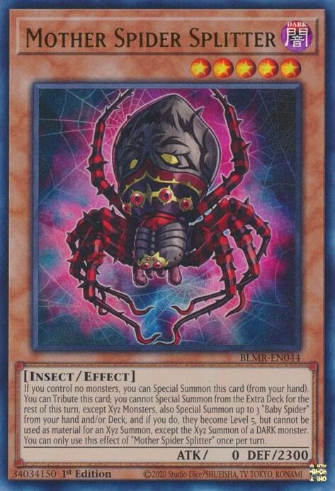 Mother Spider Splitter BLMR-EN044 card from Battles of Legend: Monstrous Revenge