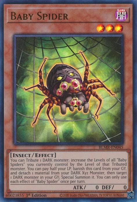 Baby Spider BLMR-EN045 card from Battles of Legend: Monstrous Revenge