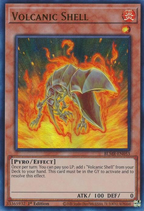 Volcanic Shell BLMR-EN053 card from Battles of Legend: Monstrous Revenge