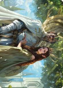 Aragorn and Arwen, Wed Art Card 33 card from Art Series: Universes Beyond: The Lord of the Rings: Tales of Middle-earth