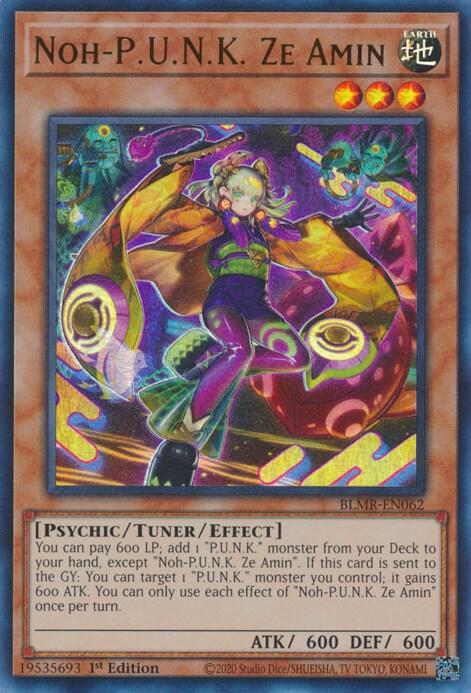 Noh-P.U.N.K. Ze Amin BLMR-EN062 card from Battles of Legend: Monstrous Revenge