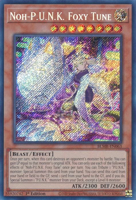 Noh-P.U.N.K. Foxy Tune BLMR-EN063 card from Battles of Legend: Monstrous Revenge