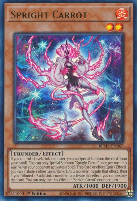 Spright Carrot BLMR-EN067 card from Battles of Legend: Monstrous Revenge
