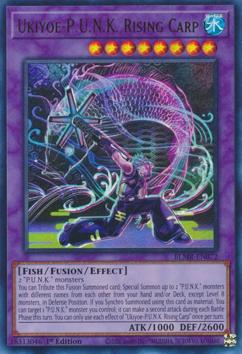 Ukiyoe-P.U.N.K. Rising Carp BLMR-EN072 card from Battles of Legend: Monstrous Revenge