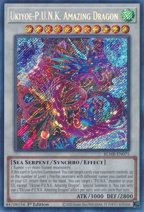 Ukiyoe-P.U.N.K. Amazing Dragon BLMR-EN075 card from Battles of Legend: Monstrous Revenge