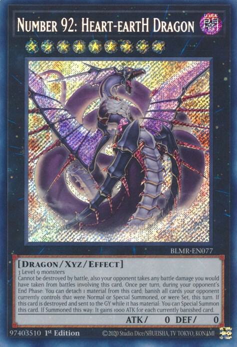 Number 92: Heart-eartH Dragon BLMR-EN077 card from Battles of Legend: Monstrous Revenge