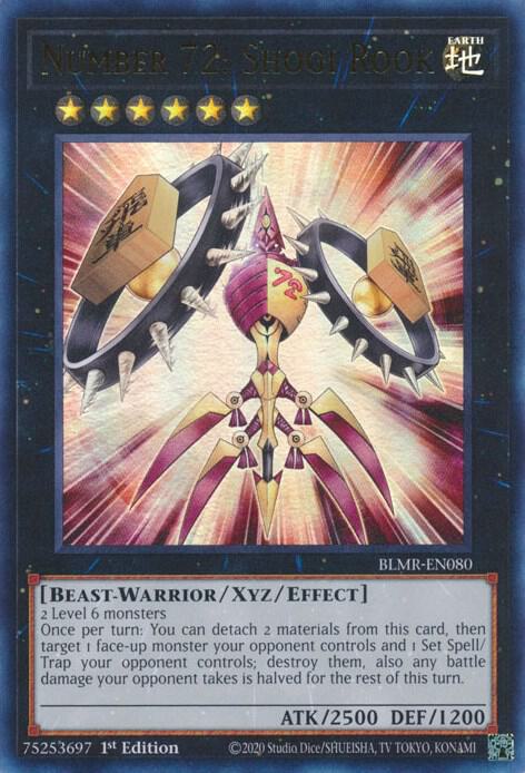 Number 72: Shogi Rook BLMR-EN080 card from Battles of Legend: Monstrous Revenge