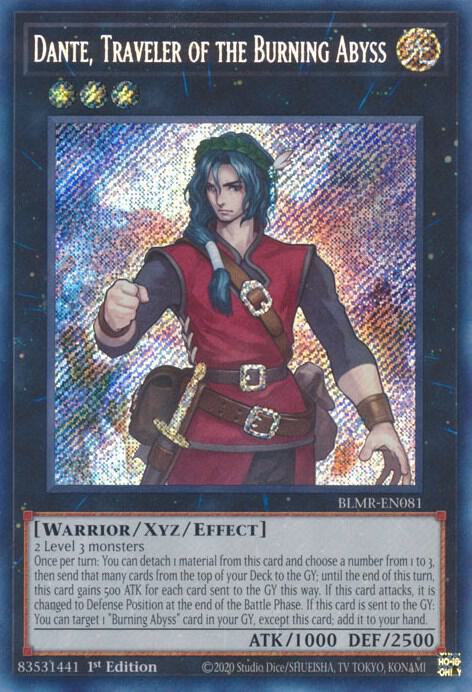 Dante, Traveler of the Burning Abyss BLMR-EN081 card from Battles of Legend: Monstrous Revenge