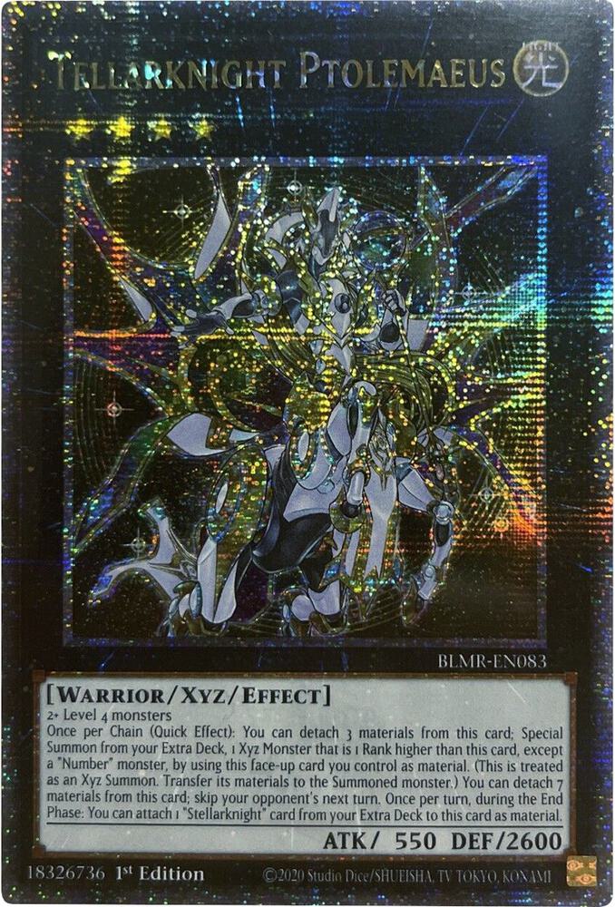 Tellarknight Ptolemaeus (Quarter Century Secret Rare) BLMR-EN083 card from Battles of Legend: Monstrous Revenge