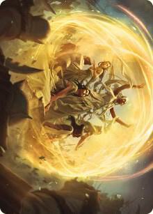 Heroic Intervention Art Card 73 card from Art Series: Universes Beyond: The Lord of the Rings: Tales of Middle-earth