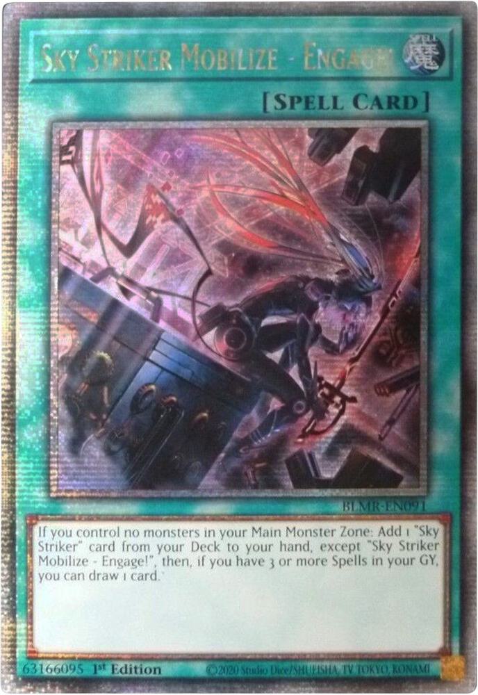 Sky Striker Mobilize - Engage! (Quarter Century Secret Rare) BLMR-EN091 card from Battles of Legend: Monstrous Revenge