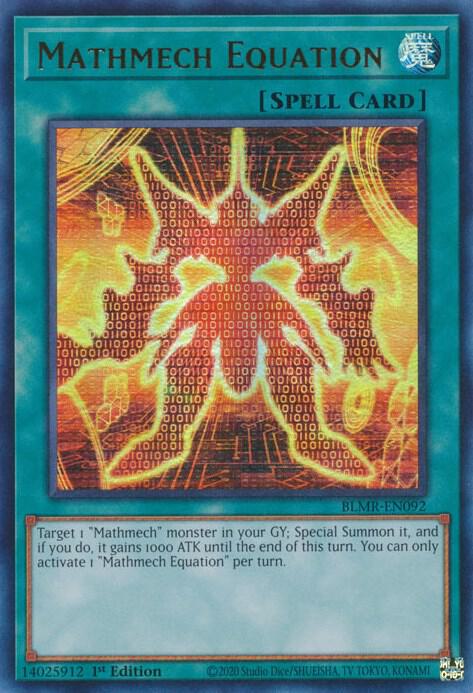 Mathmech Equation BLMR-EN092 card from Battles of Legend: Monstrous Revenge