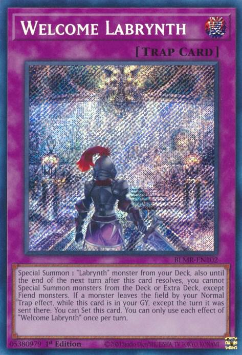 Welcome Labrynth BLMR-EN102 card from Battles of Legend: Monstrous Revenge