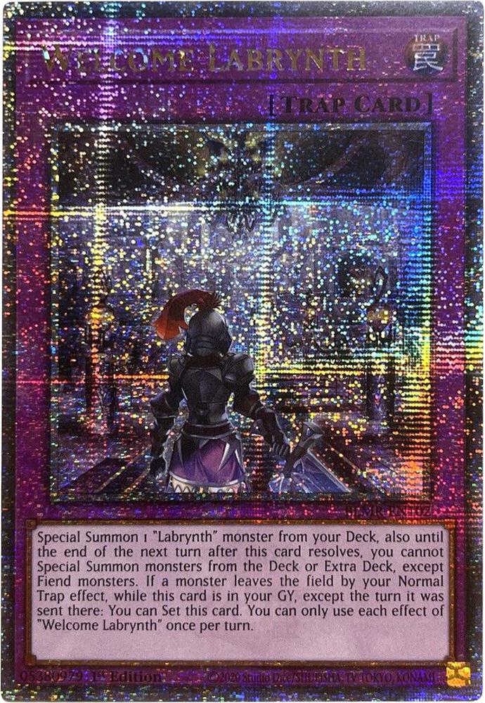 Welcome Labrynth (Quarter Century Secret Rare) BLMR-EN102 card from Battles of Legend: Monstrous Revenge