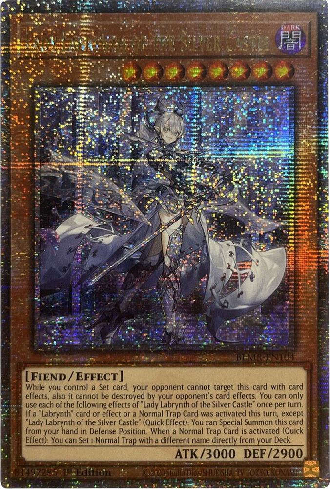 Lady Labrynth of the Silver Castle (Quarter Century Secret Rare) BLMR-EN104 card from Battles of Legend: Monstrous Revenge