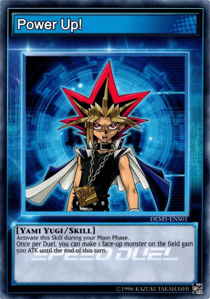 Power Up! DEM6-ENS01 card from Speed Duel Demo Deck 2020
