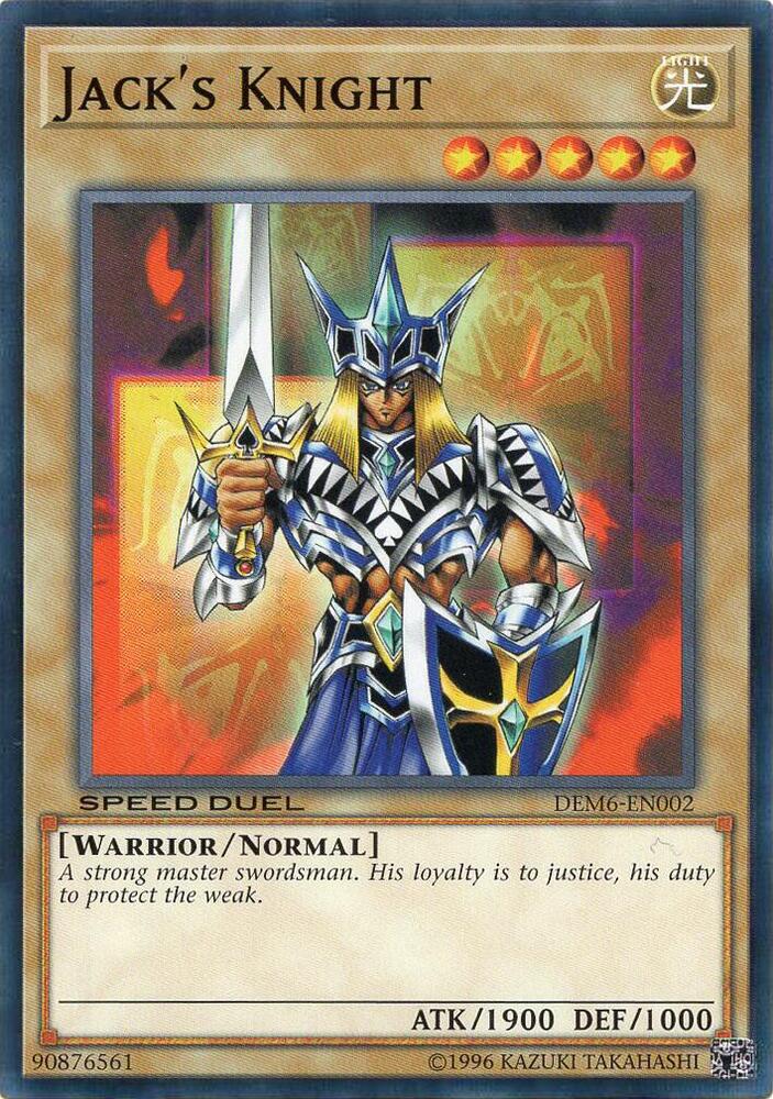Jack's Knight DEM6-EN002 card from Speed Duel Demo Deck 2020