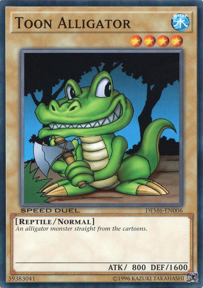 Toon Alligator DEM6-EN006 card from Speed Duel Demo Deck 2020