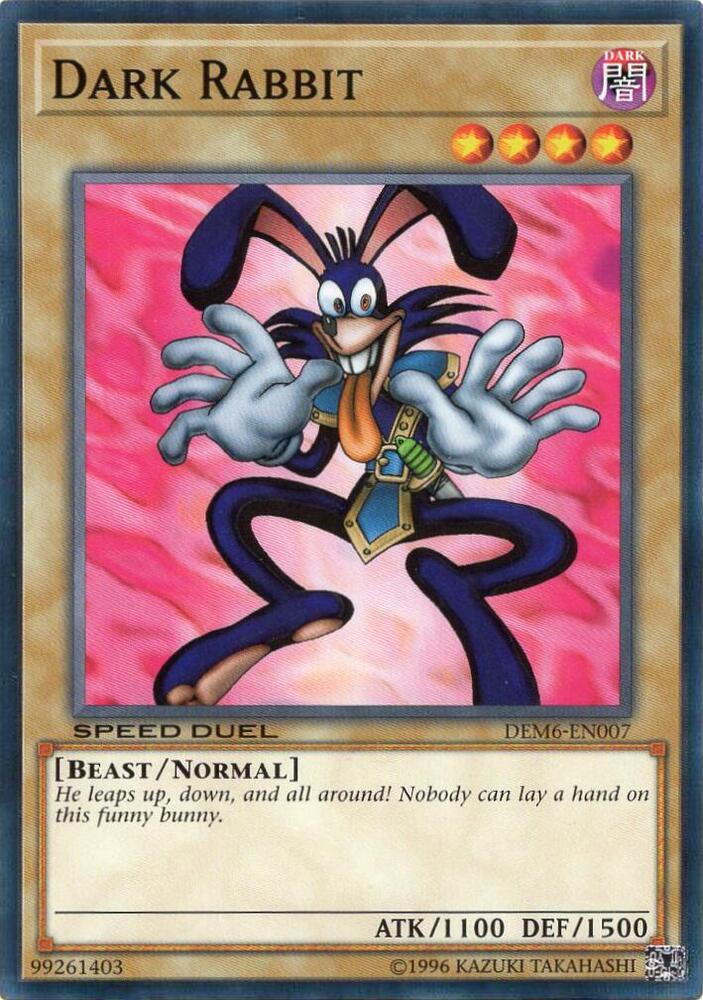 Dark Rabbit DEM6-EN007 card from Speed Duel Demo Deck 2020