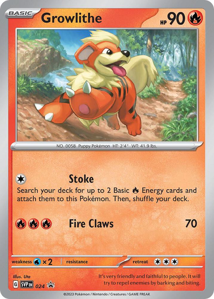 Growlithe 024 card from SV: Scarlet & Violet Promo Cards