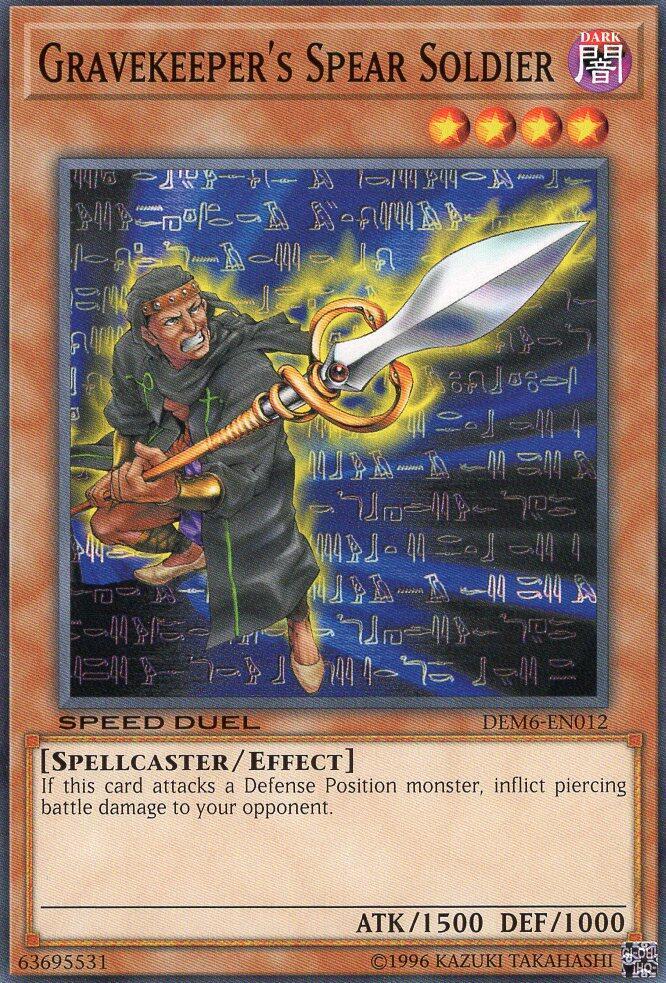 Gravekeeper's Spear Soldier DEM6-EN012 card from Speed Duel Demo Deck 2020