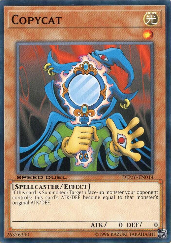Copycat DEM6-EN014 card from Speed Duel Demo Deck 2020