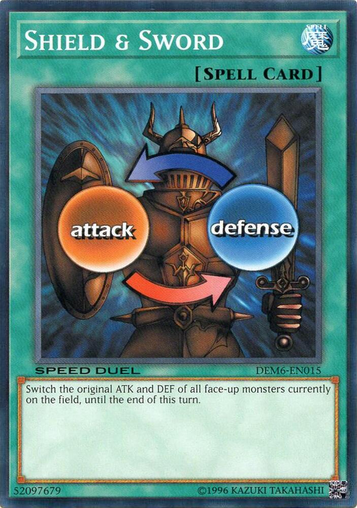 Shield & Sword DEM6-EN015 card from Speed Duel Demo Deck 2020