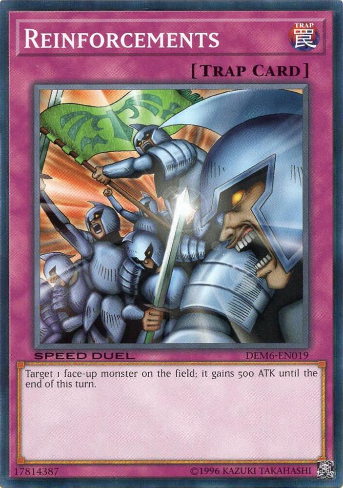Reinforcements DEM6-EN019 card from Speed Duel Demo Deck 2020