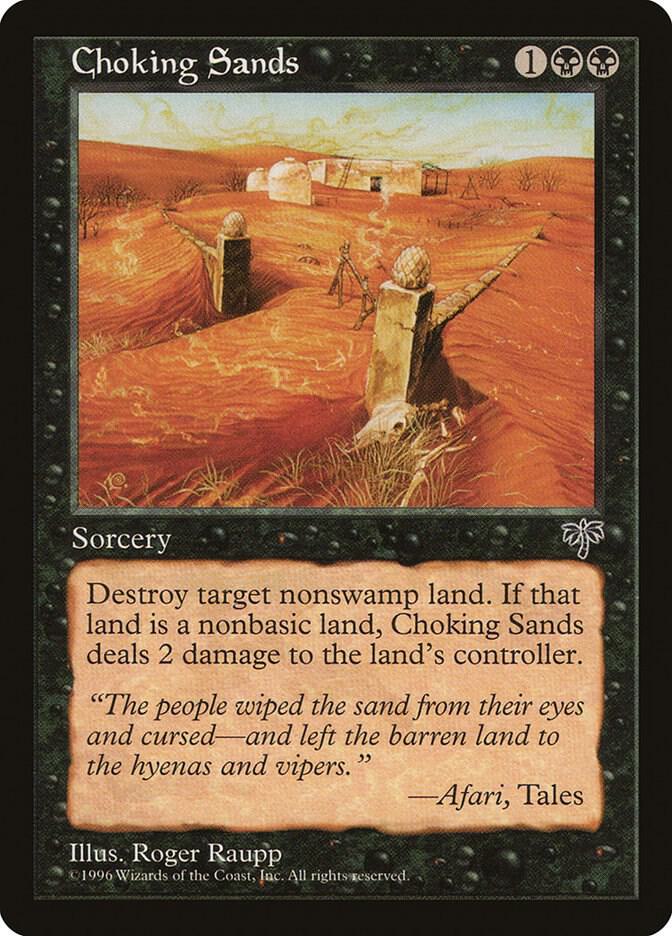 Choking Sands card from Mirage