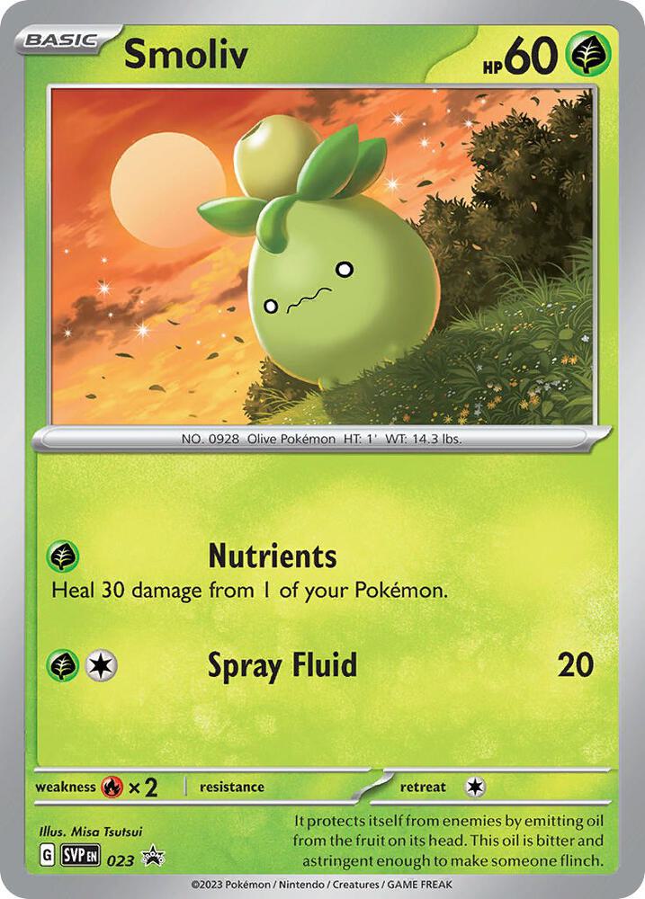 Smoliv 023 card from SV: Scarlet & Violet Promo Cards