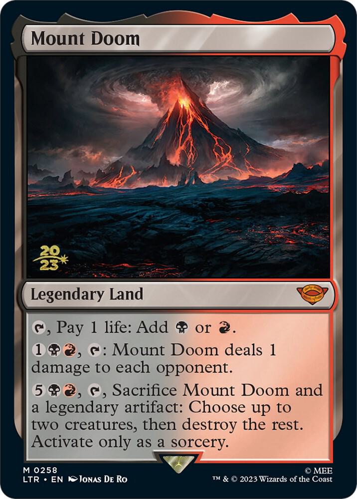 Mount Doom 258 card from Prerelease Cards