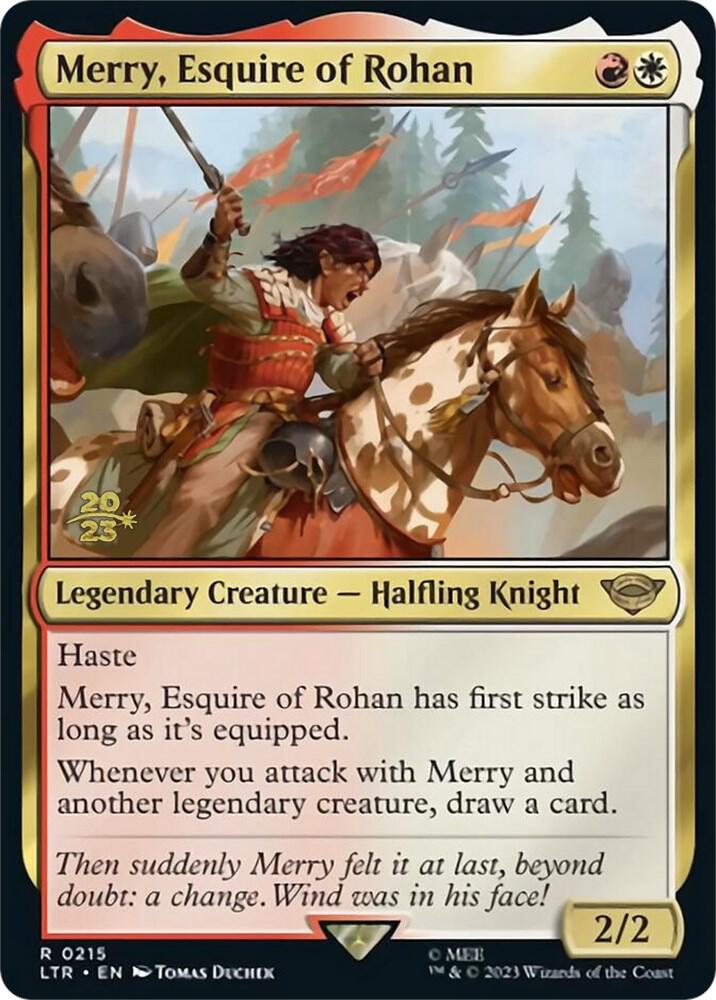 Merry, Esquire of Rohan 215 card from Prerelease Cards