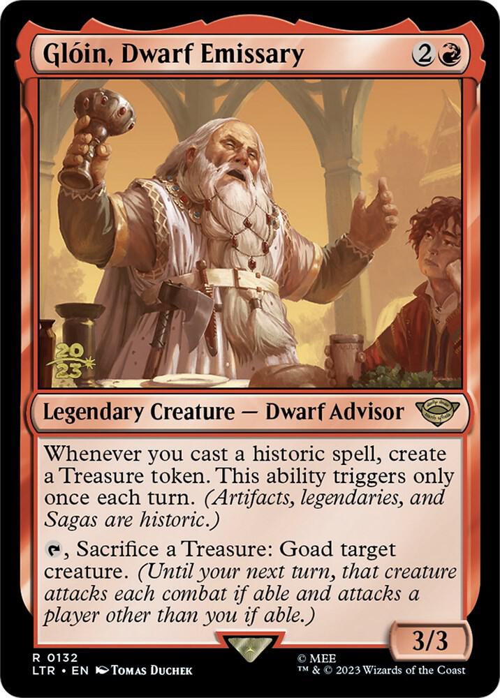 Gloin, Dwarf Emissary 132 card from Prerelease Cards