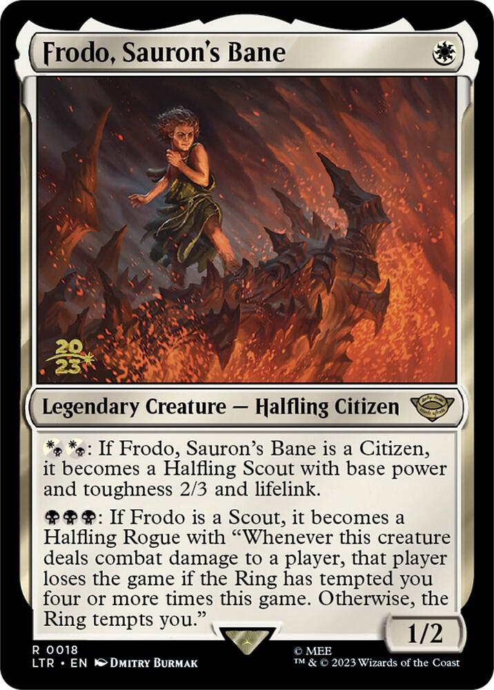 Frodo, Sauron's Bane 18 card from Prerelease Cards