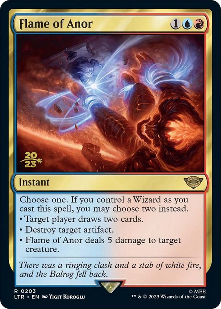 Flame of Anor 203 card from Prerelease Cards