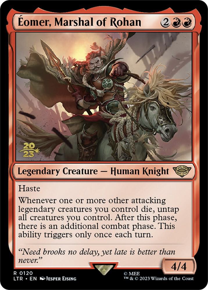 Eomer, Marshal of Rohan 120 card from Prerelease Cards