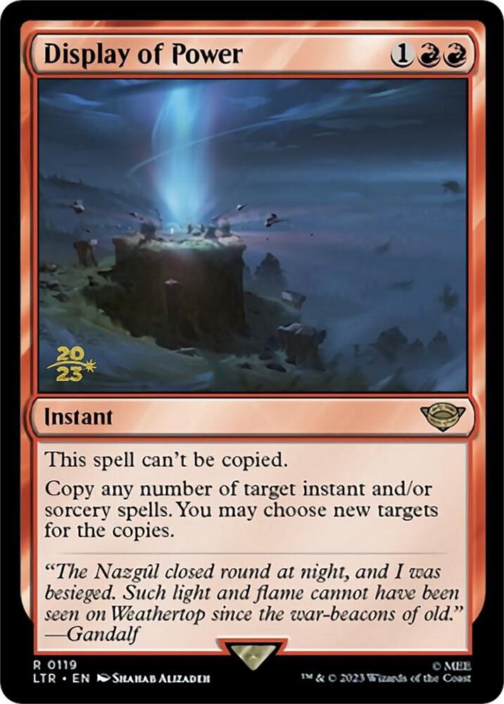Display of Power 119 card from Prerelease Cards