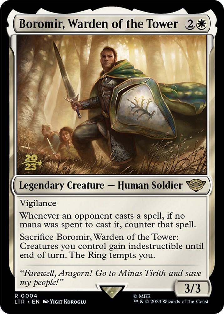Boromir, Warden of the Tower 4 card from Prerelease Cards