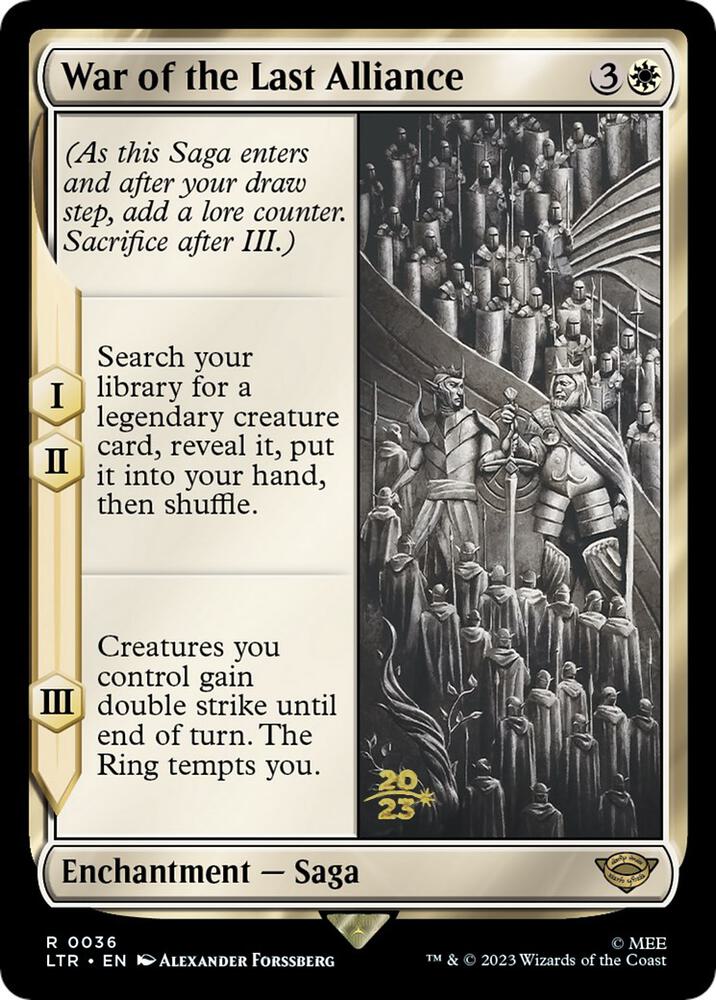 War of the Last Alliance 36 card from Prerelease Cards