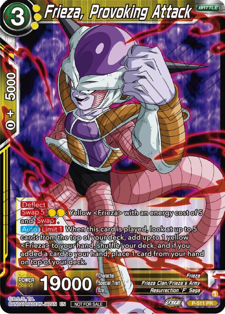 Frieza, Provoking Attack (Zenkai Series Tournament Pack Vol.4) P-511 card from Tournament Promotion Cards