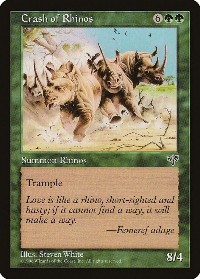 Crash of Rhinos card from Mirage
