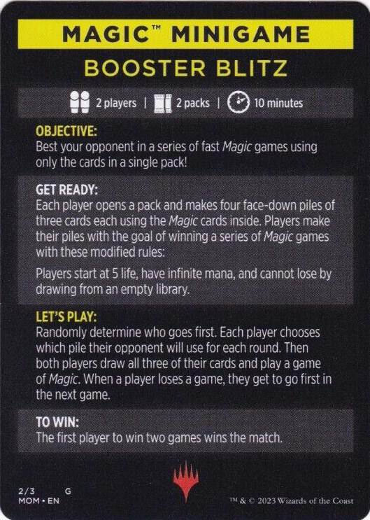 Magic Minigame: Booster Blitz 2 card from March of the Machine