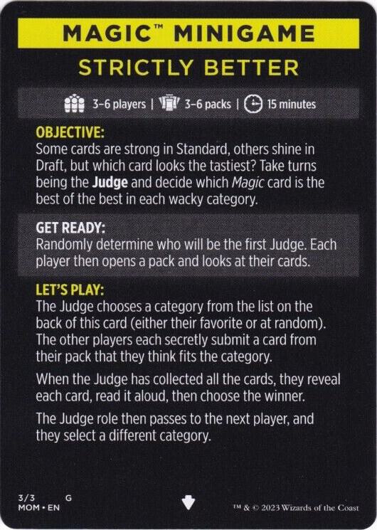 Magic Minigame: Strictly Better 3 card from March of the Machine