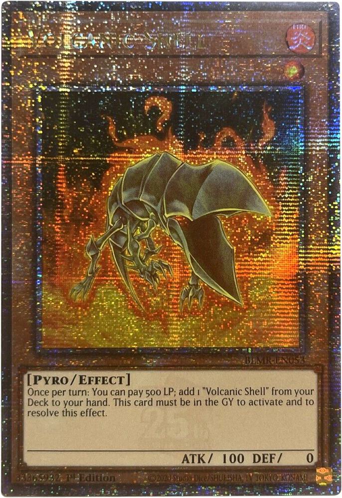 Volcanic Shell (Quarter Century Secret Rare) BLMR-EN053 card from Battles of Legend: Monstrous Revenge