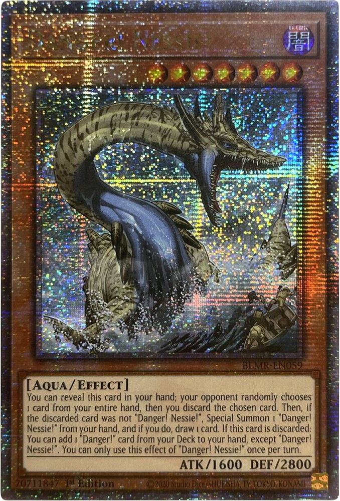 Danger! Nessie! (Quarter Century Secret Rare) BLMR-EN059 card from Battles of Legend: Monstrous Revenge