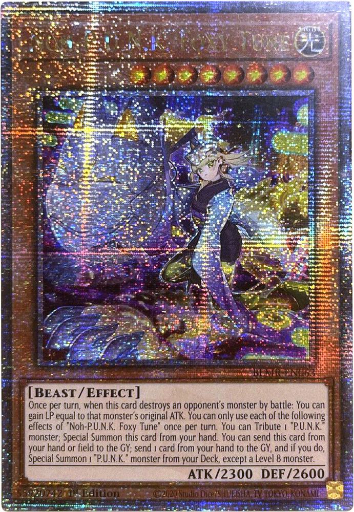 Noh-P.U.N.K. Foxy Tune (Quarter Century Secret Rare) BLMR-EN063 card from Battles of Legend: Monstrous Revenge