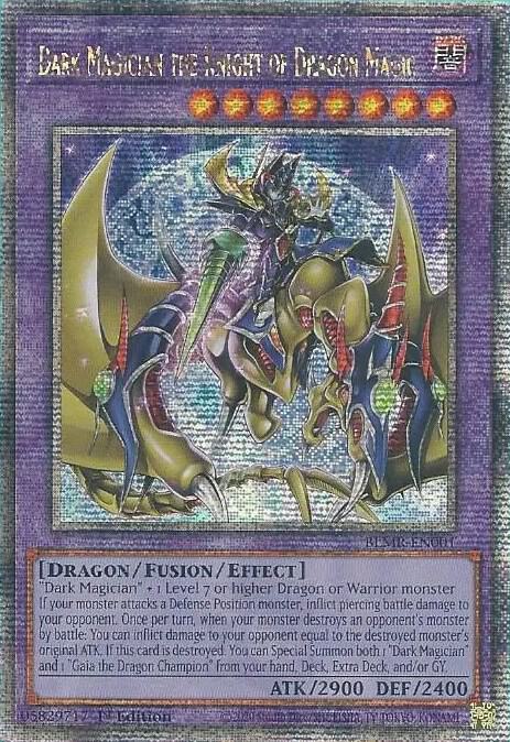Dark Magician the Knight of Dragon Magic (Quarter Century Secret Rare) BLMR-EN001 card from Battles of Legend: Monstrous Revenge